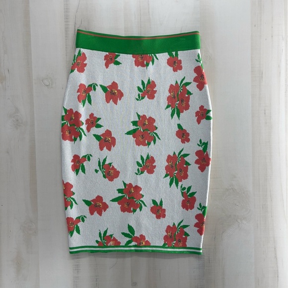 EVA FRANCO x Anthropologie floral 2 piece set skirt tank vacation travel M - Picture 7 of 11